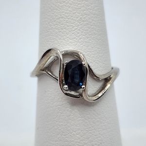 Kay Jewelers Natural Sapphire White Gold Free-Form Ring 14K White Gold